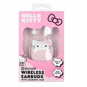 Hello Kitty Bluetooth Wireless Earbuds Pink Charging Case Sanrio "NEW"